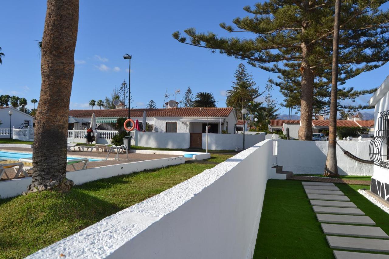 White Exclusive Bungalow. 2 Rooms, Garden & Pool. Maspalomas  Kültér fotó